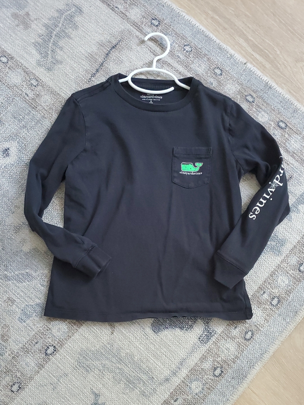 Vineyard Vines Boys Halloween Frankenstein Whale Long Sleeve Shirt SzS (8-10)